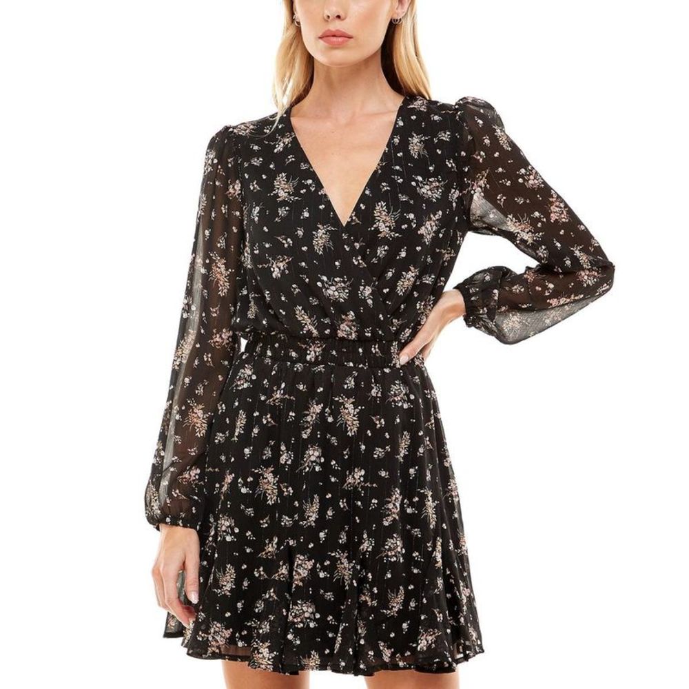 Trixxi Black Floral Dress